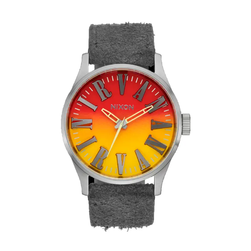 nixon x nirvana relógio sentry unplug fade
