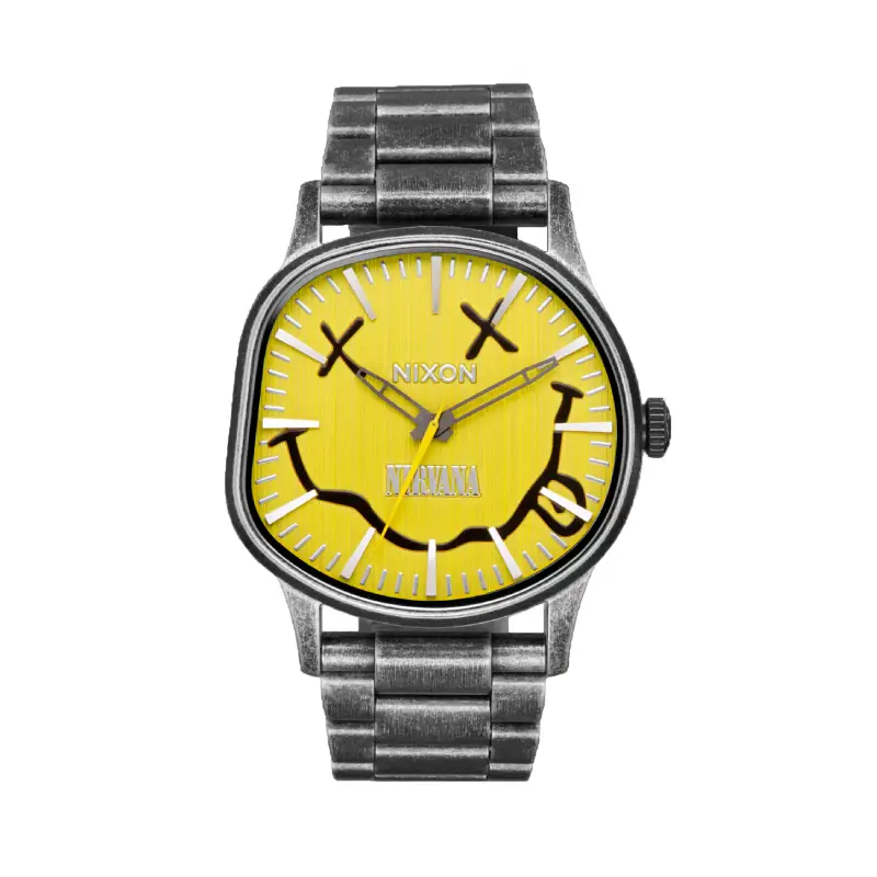nixon x nirvana relógio sentry wobble