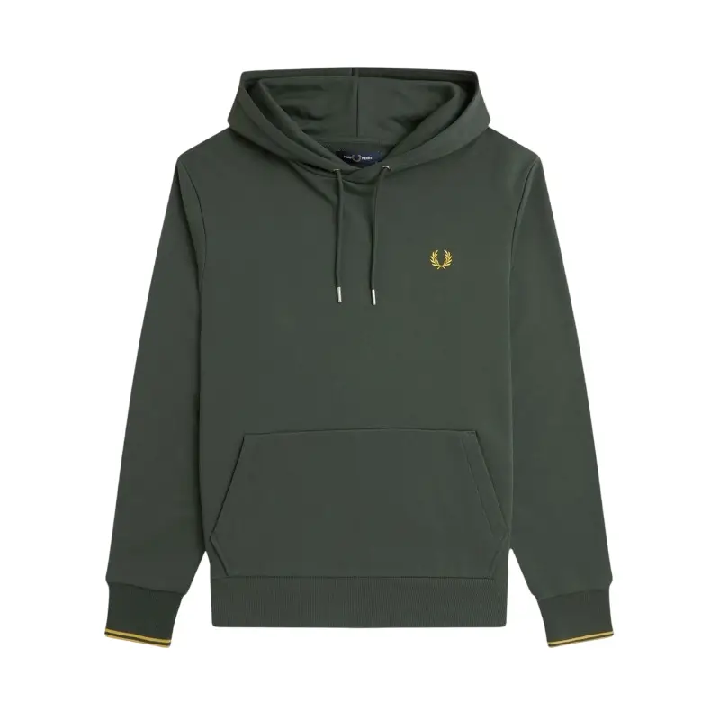 fred perry camisola com carapuço com borda com ponto descontínuo