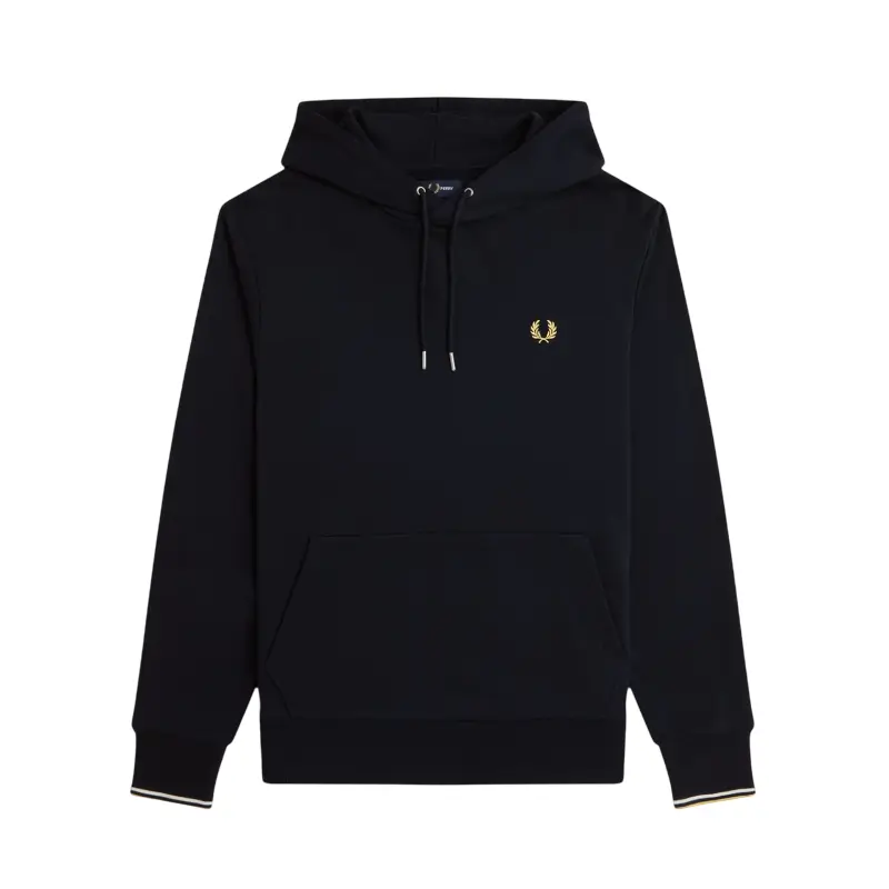 fred perry camisola com carapuço com borda com ponto descontínuo