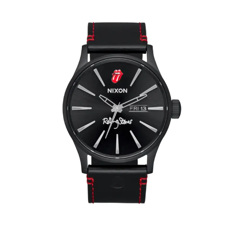 nixon x rolling stones relógio sentry pele