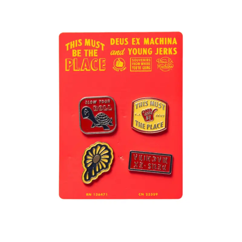 deus ex machina souvenir pins (pack)