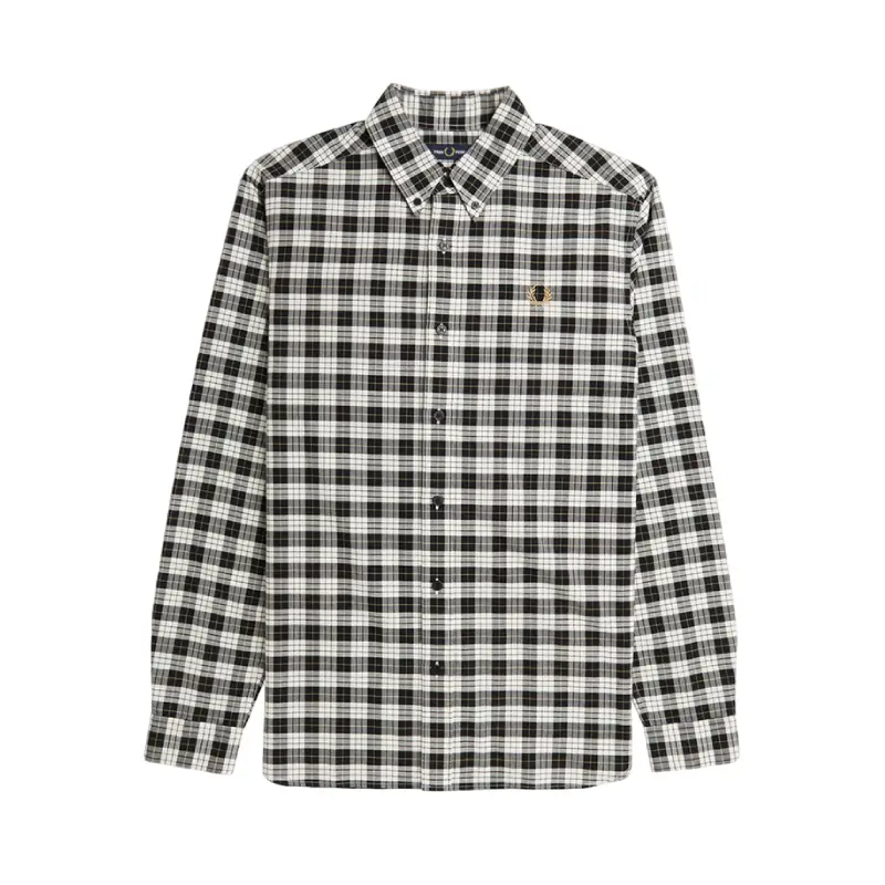fred perry camisa tartan oxford