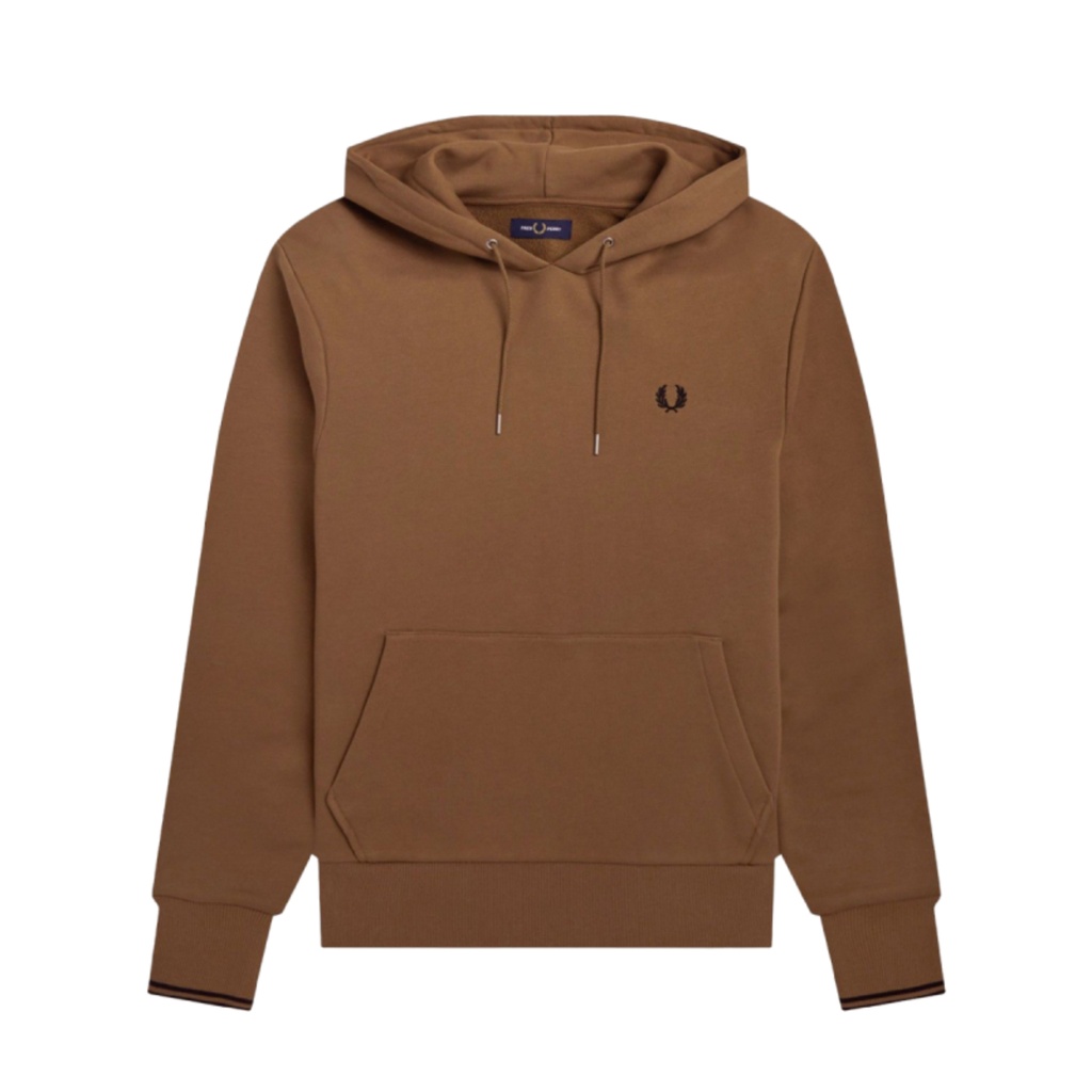fred perry camisola com carapuço borda ponto descontinuado