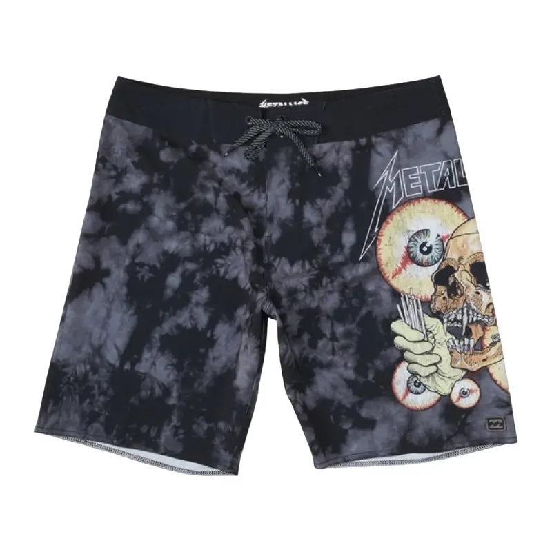 billabong x metallica calções de banho shortest straw 19"