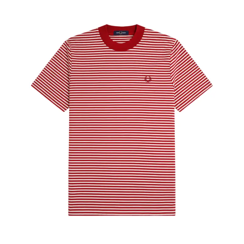 fred perry t-shirt pesada com riscas finas