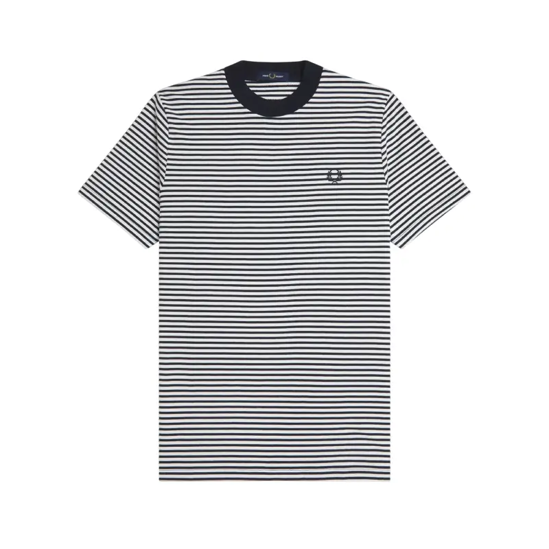 fred perry t-shirt pesada com riscas finas